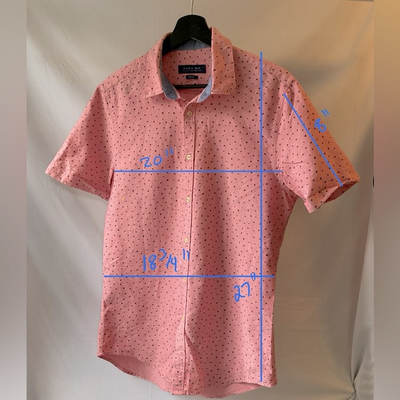 Zara men’s M short sleeve button down slim fit - Picture 2 of 7
